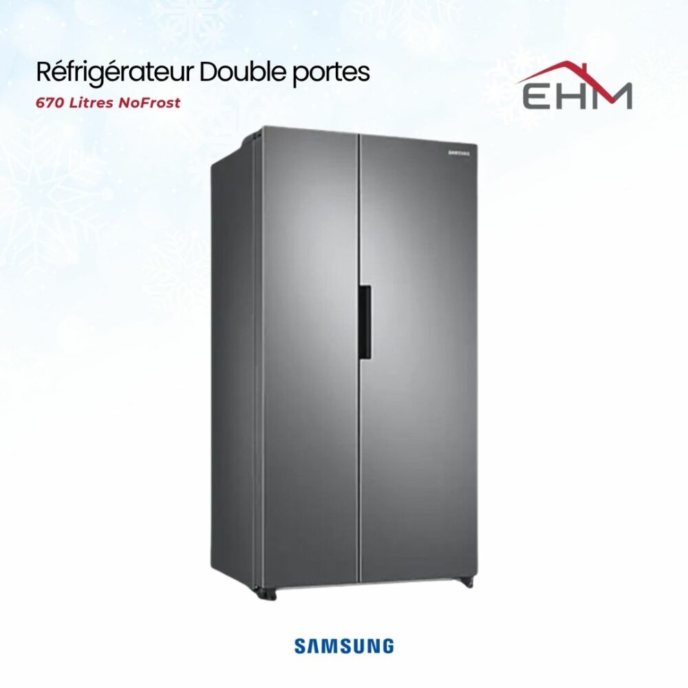 Réfrigérateur Side By Side SAMSUNG RS66A8100S9 670 Litres NoFrost – Silver