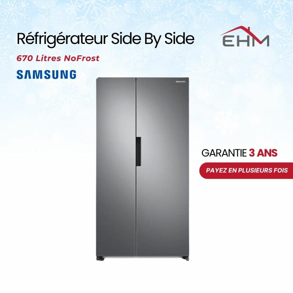 Réfrigérateur Side By Side SAMSUNG RS66A8100S9 670 Litres NoFrost – Silver