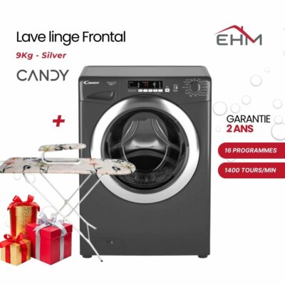 Lave Linge Frontal CANDY GVS149DC3R-80 9 Kg - Silver