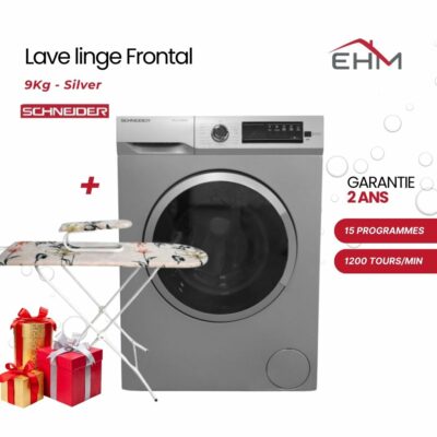 Lave linge Frontal SCHNEIDER SCLL912EXPS 9Kg - Silver