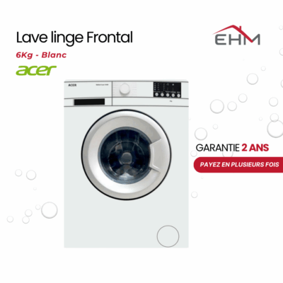 Lave Linge Frontal ACER 1044W 6Kg - Blanc