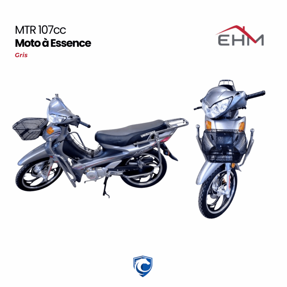 Moto à Essence UNISCOOT MTR 107CC Monocylindre 4 Temps - Gris