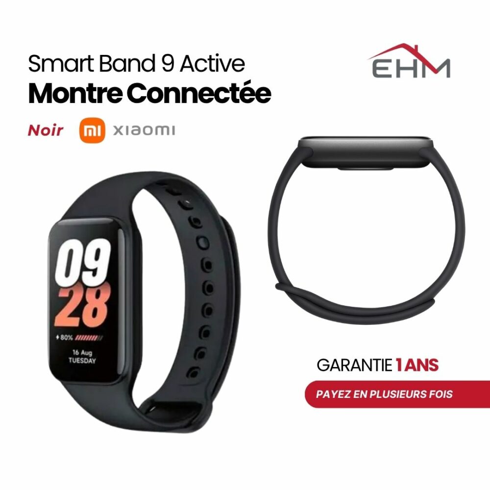 Bracelet connecté Xiaomi Smart Band 9 Active - Noir
