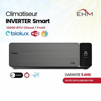 CLIMATISEUR INVERTER BIOLUX 12000BTU CHAUD/FROID SMART