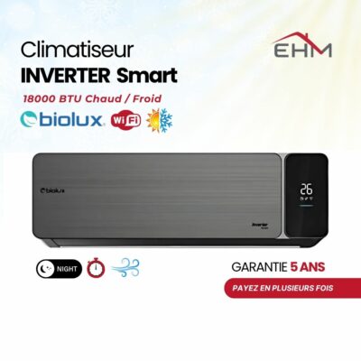 CLIMATISEUR INVERTER BIOLUX 18000BTU CHAUD/FROID SMART
