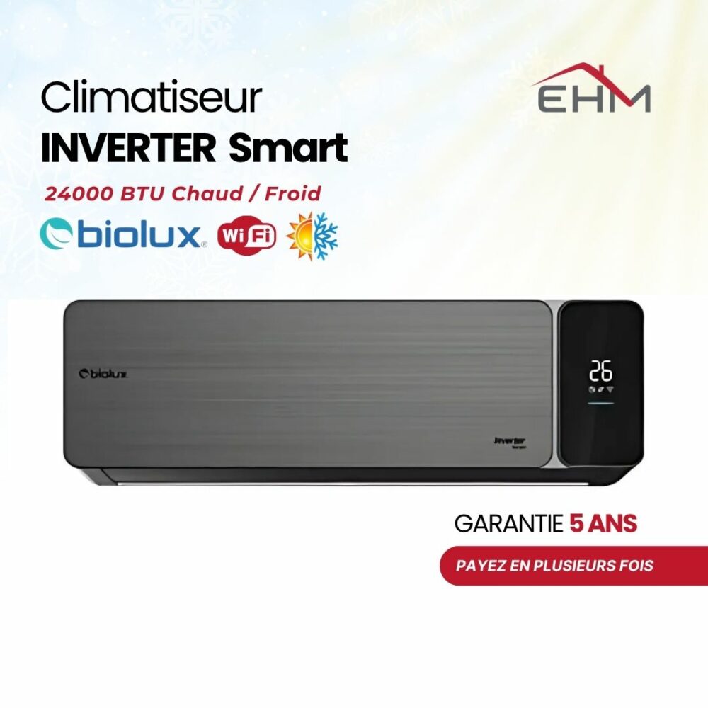 Climatiseur Biolux 24 000 BTU Chaud Et Froid inverter Smart