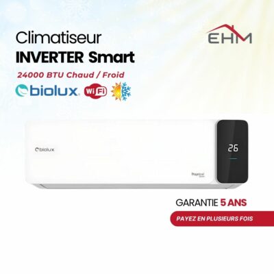 Climatiseur BIOLUX INVERTER Smart 24000 BTU Chaud / Froid