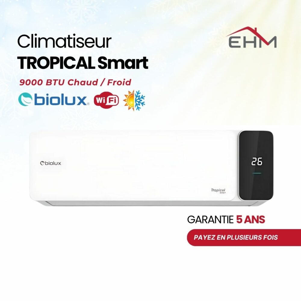 Climatiseur BIOLUX Tropical Smart 9000 BTU Chaud / Froid