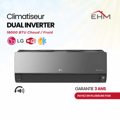 Climatiseur LG 18000 BTU ARTCOOL MIRROR UVnano WiFi / Chaud/Froid / Noir