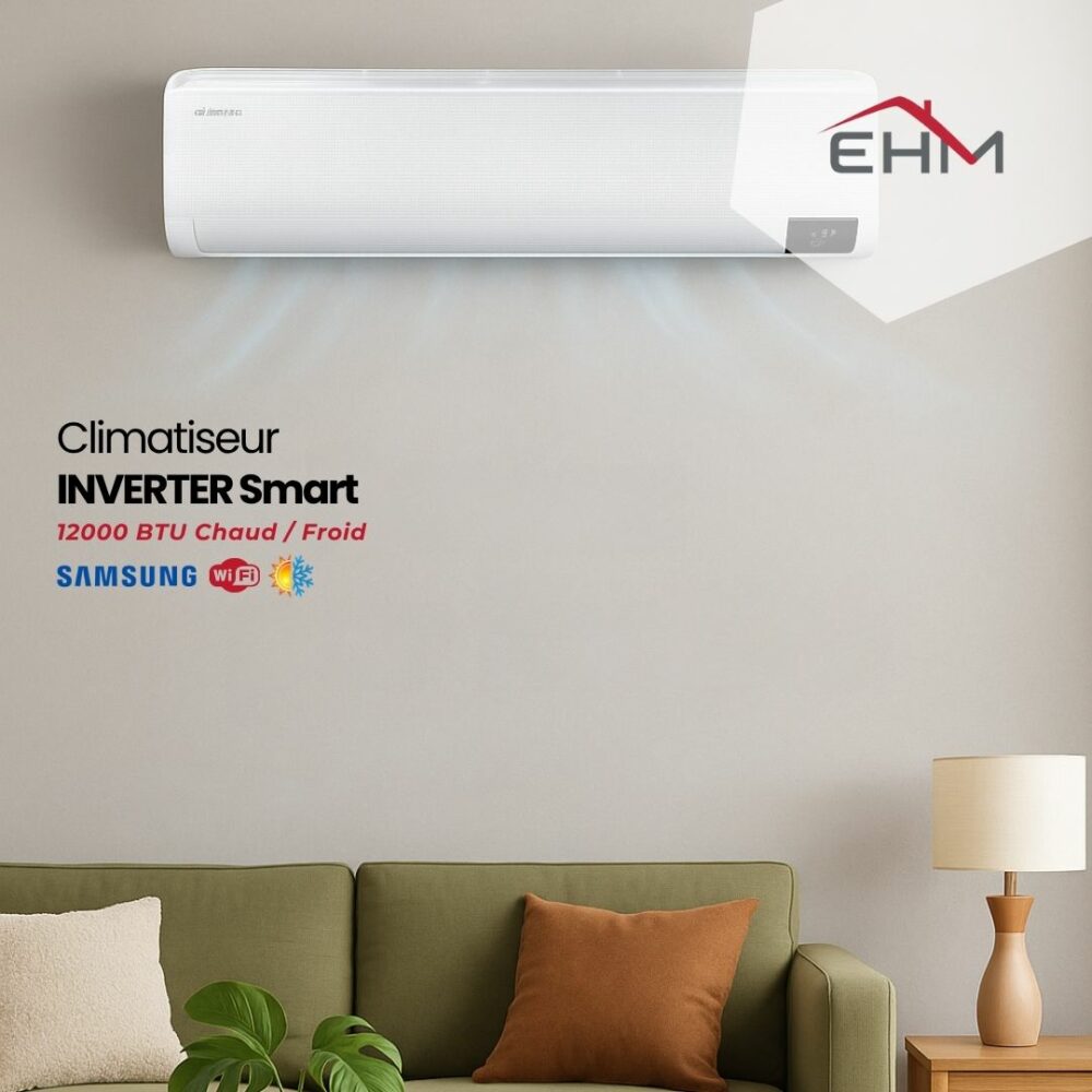 Climatiseur Samsung 12000 BTU / Inverter / Chaud Froid / Wifi / Technologie WindFree