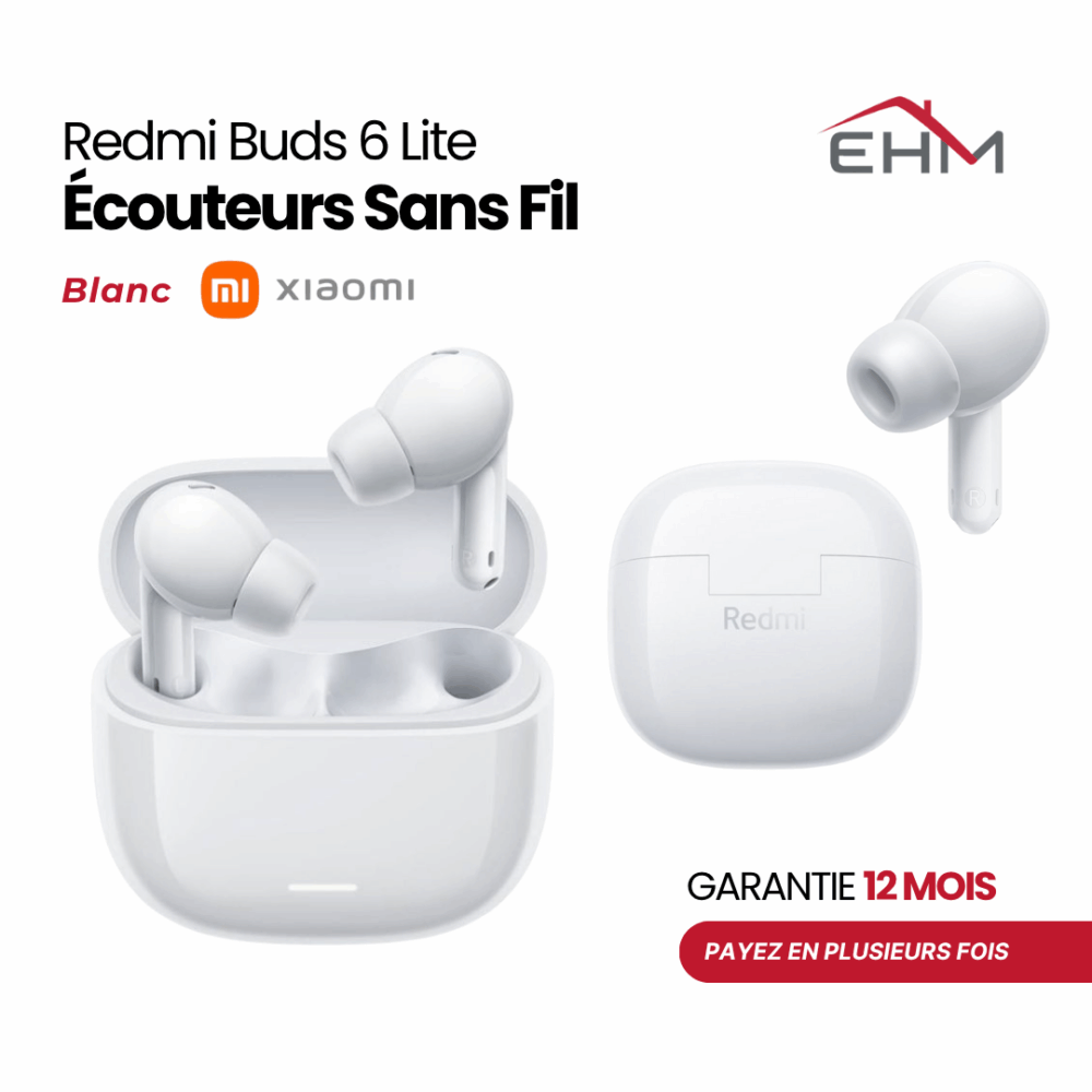 Écouteurs Sans Fil XIAOMI Redmi Buds 6 Lite - Blanc