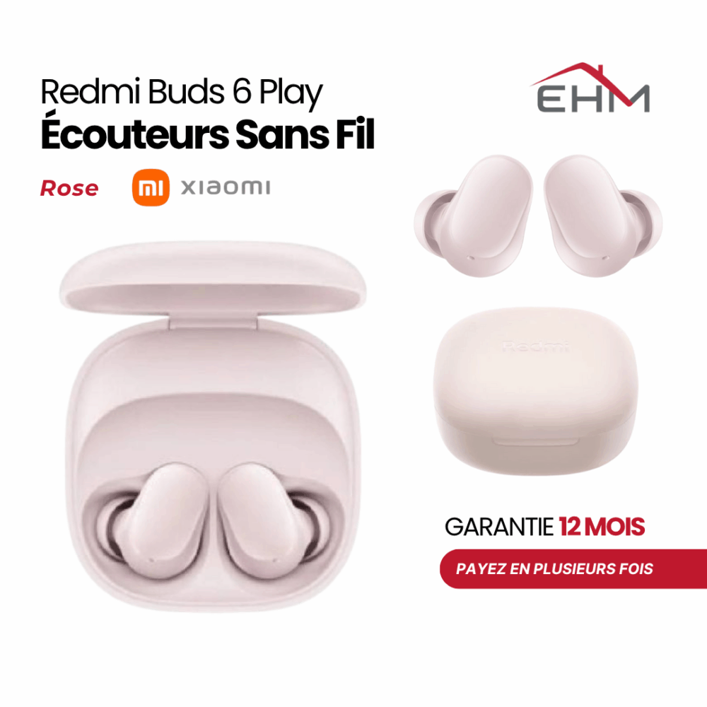 Écouteurs Sans Fil XIAOMI Redmi Buds 6 play - Rose