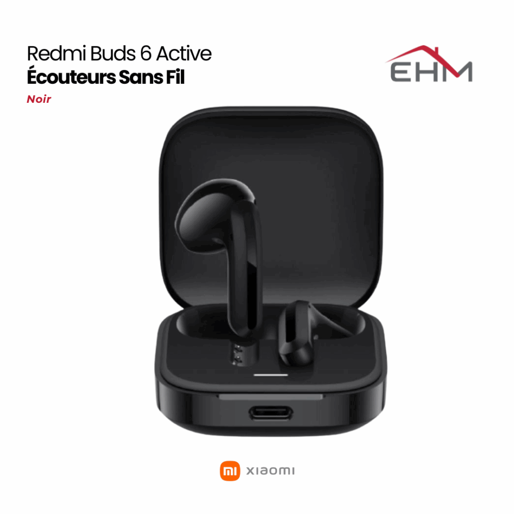 Écouteurs Sans Fil XIAOMI Redmi Buds 6 Active - Noir
