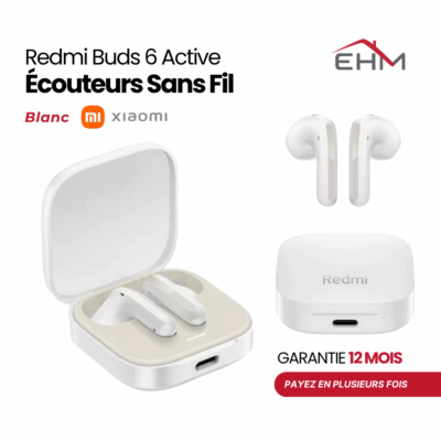 Écouteurs Sans Fil XIAOMI Redmi Buds 6 Active - Blanc