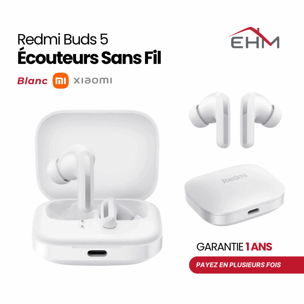 Écouteurs Sans Fil XIAOMI Redmi Buds 5 - Blanc