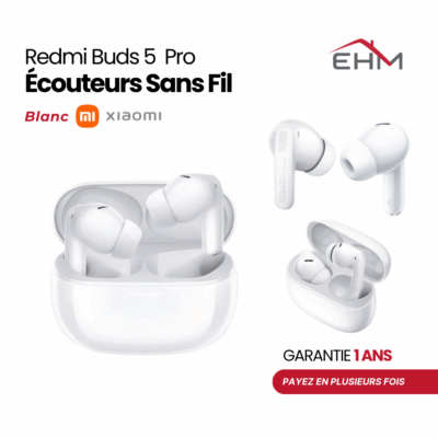 Écouteurs Sans Fil XIAOMI Redmi Buds 5 Pro - Blanc (1)