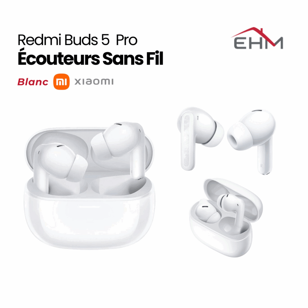 Écouteurs Sans Fil XIAOMI Redmi Buds 5 Pro - Blanc