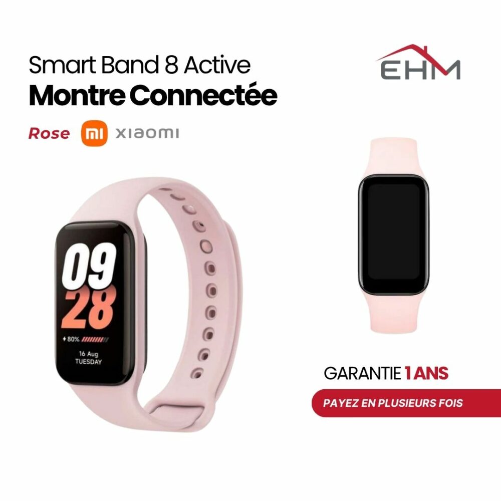 Montre Connecté XIAOMI Smart Band 8 Active Rose
