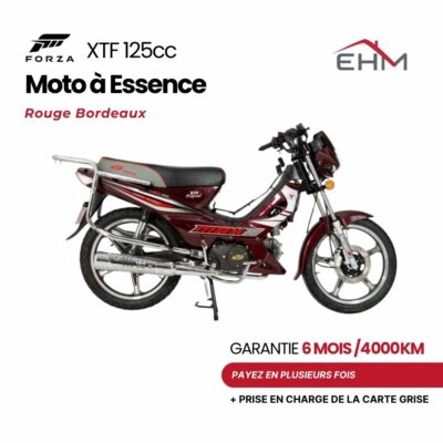 Moto à Essence FORZA XTF 125cc Monocylindre - Rouge Bordeaux