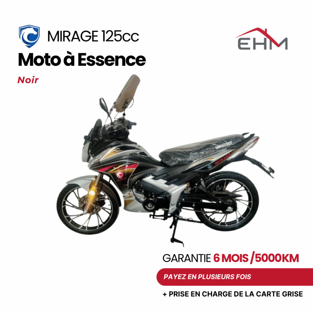 Moto UNISCOOT MIRAGE 125CC - Noir