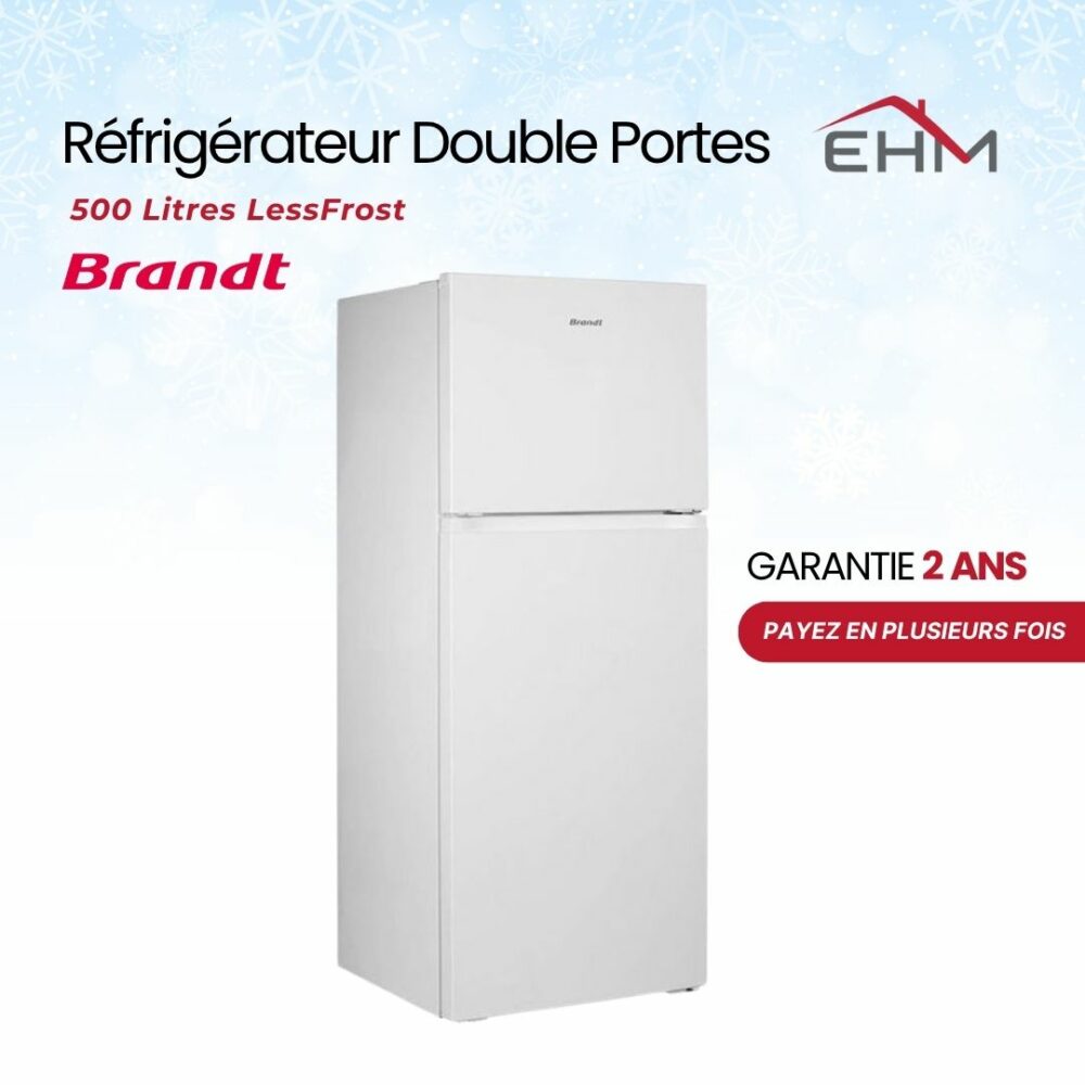 Réfrigérateur BRANDT BDE5110BW 500 Litres Less Frost - Blanc