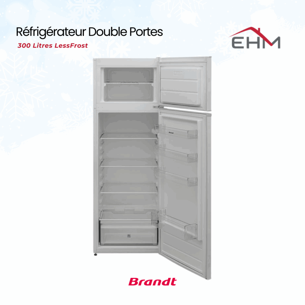 Réfrigérateur BRANDT BDT3210BS 300 Litres LessFrost - Silver