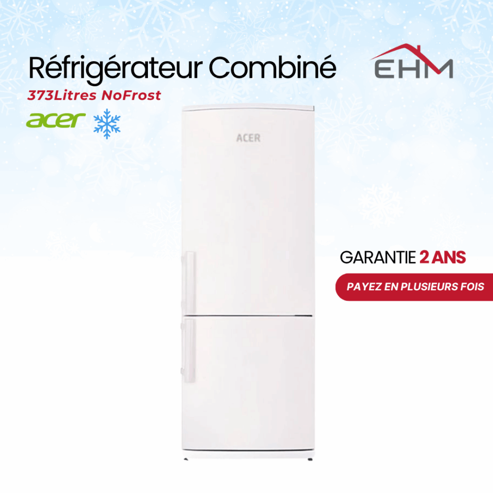 Réfrigérateur Combiné ACER GS373LXW 373Litres NoFrost - Blanc
