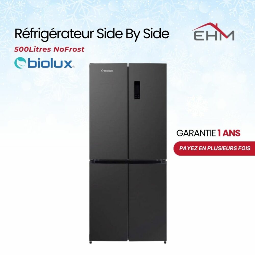 Réfrigérateur Side By Side BIOLUX SS50SNF 500Litres NoFrost