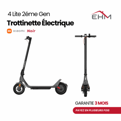 Trottinette Électrique XIAOMI 4 Lite 2éme Gen - Noir