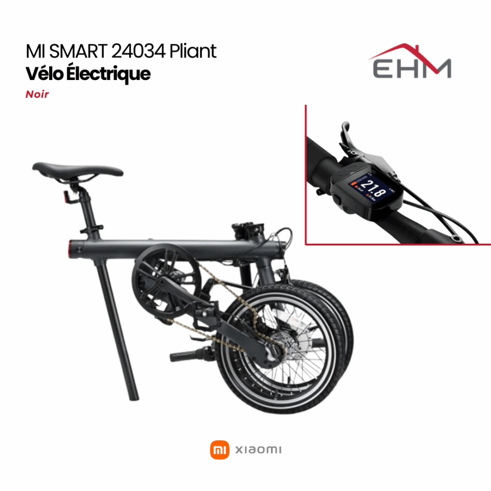 Vélo Électrique XIAOMI MI SMART 24034 Pliant - Noir