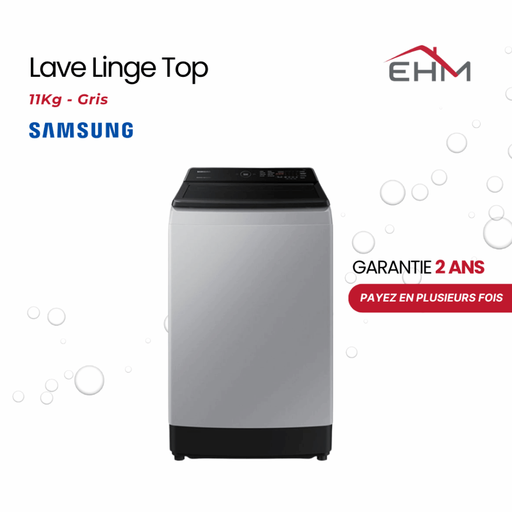 Lave Linge Top SAMSUNG WA11CG5441BYNQ 11Kg - Gris