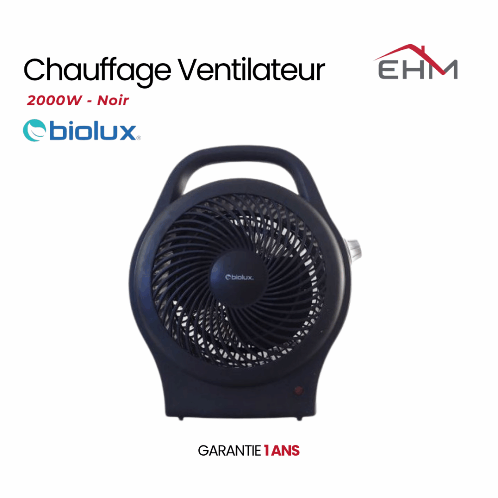 Chauffage Ventilateur BIOLUX FH2000 / 2000W / Noir