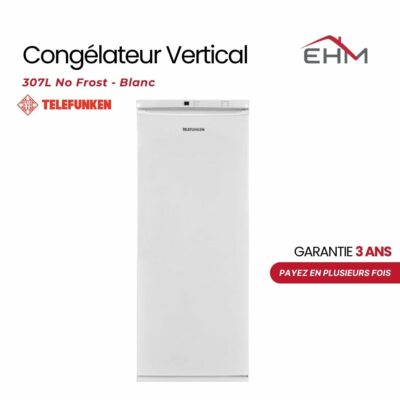 Congélateur Vertical TELEFUNKEN FRIG-371W 307 Litres - Blanc