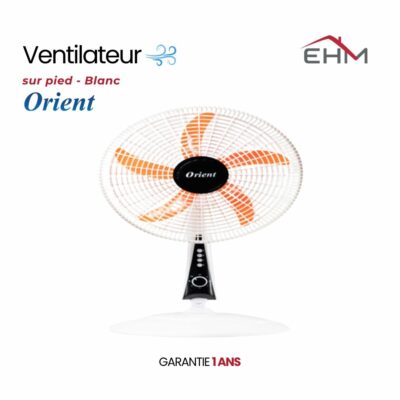 Ventilateur Sur Pied ORIENT OV-1812TST - Blanc