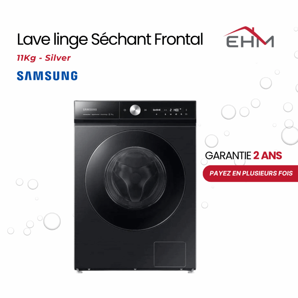 Lave linge Séchant Frontal SAMSUNG WD11D7B85GBM 11Kg - Silver