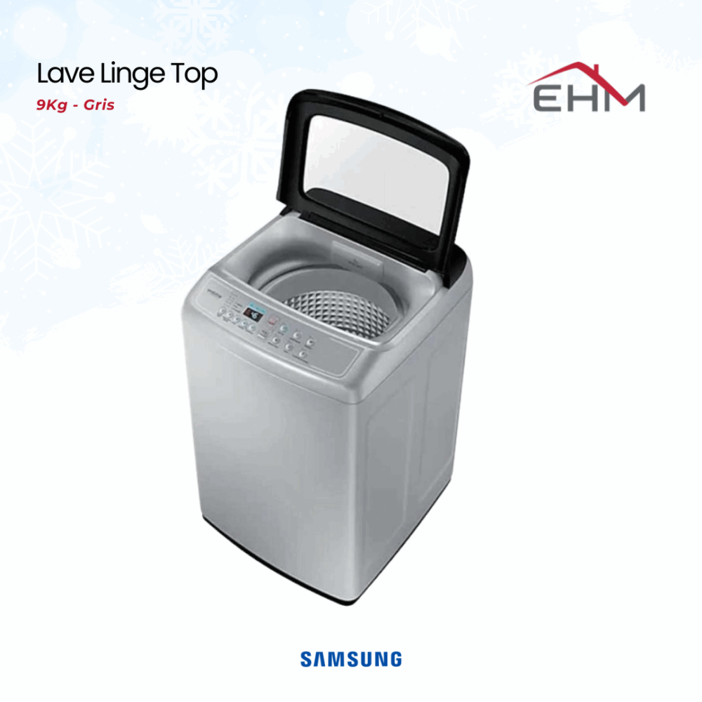Lave Linge Top SAMSUNG WA90H4400SS 9Kg - Gris