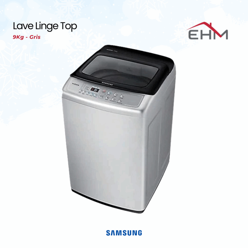 Lave Linge Top SAMSUNG WA90H4400SS 9Kg - Gris