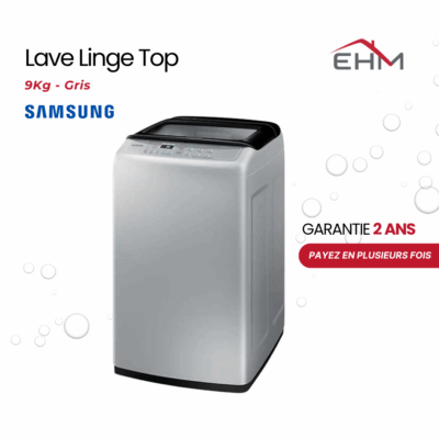 Lave Linge Top SAMSUNG WA90H4400SS 9Kg - Gris