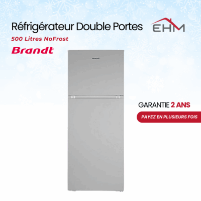 Réfrigérateur BRANDT BD5010NSS 500 Litres NoFrost - Silver