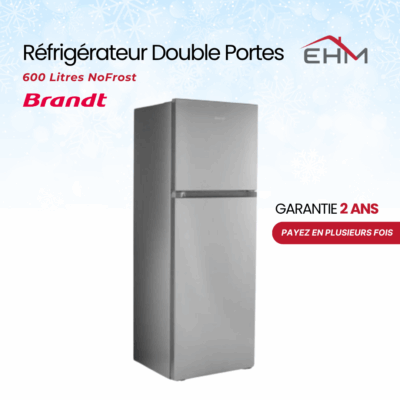Réfrigérateur BRANDT BD6010NSS 600 Litres NoFrost - Silver