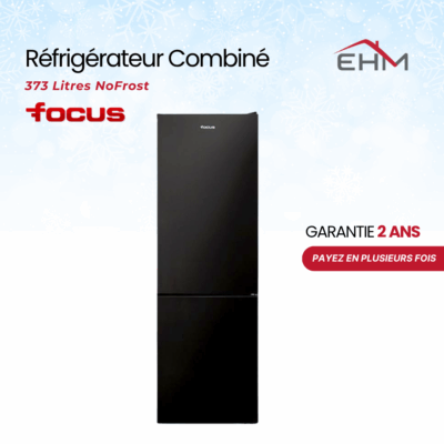 Réfrigérateur Combiné FOCUS F3760B 373L NoFrost - Noir