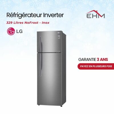 Réfrigérateur Inverter LG GL-G402RLCB 329 Litres NoFrost - Inox