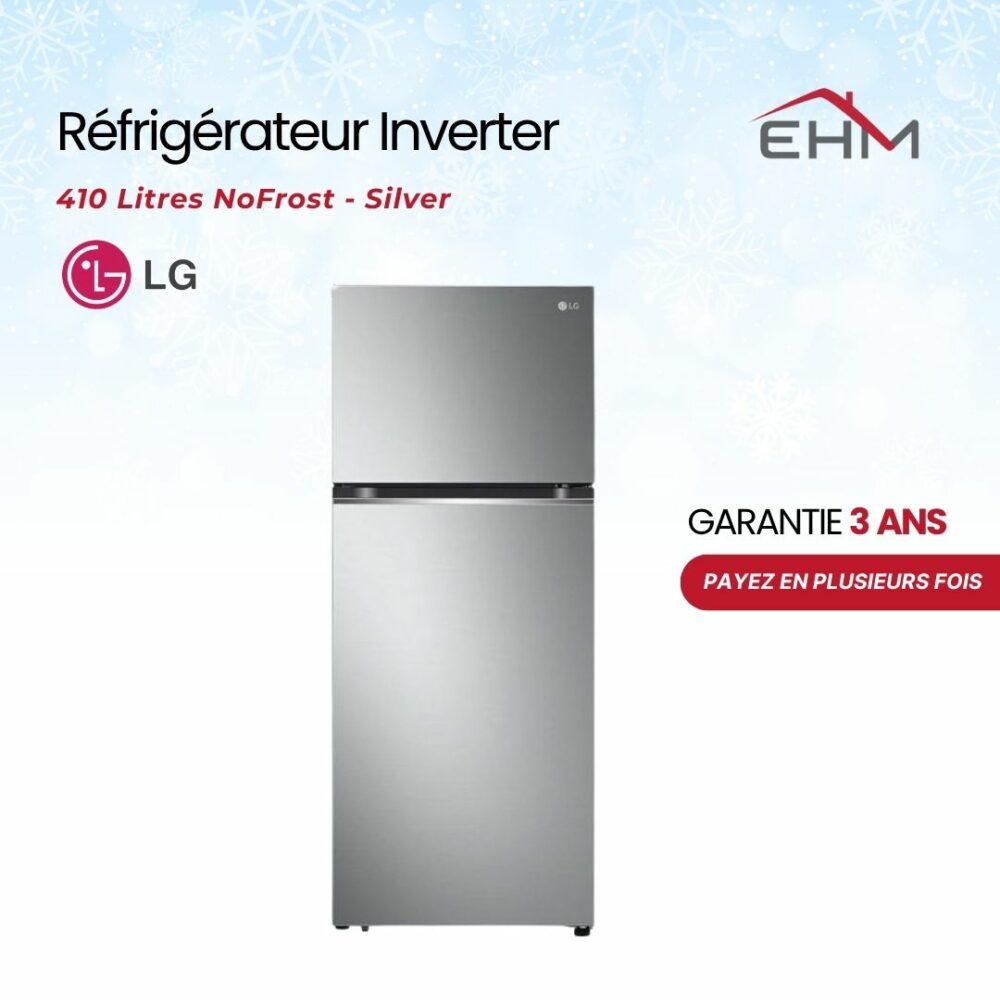 Réfrigérateur Inverter LG GN-B372PLGB 410Litres NoFrost - Silver