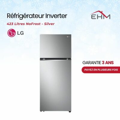 Réfrigérateur Inverter LG GN-B392PLGB 423Litres NoFrost - Silver