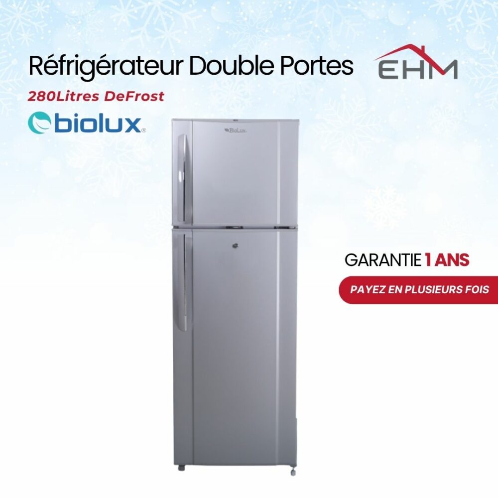 Réfrigérateur BioLux DeFrost 280 Litres DP28S - Silver