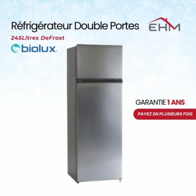 RÉFRIGÉRATEUR BIOLUX De Frost DP35S 245Litres SILVER