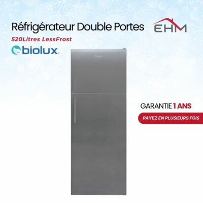 Réfrigérateur BIOLUX DP52X 520 Litres LessFrost - Inox