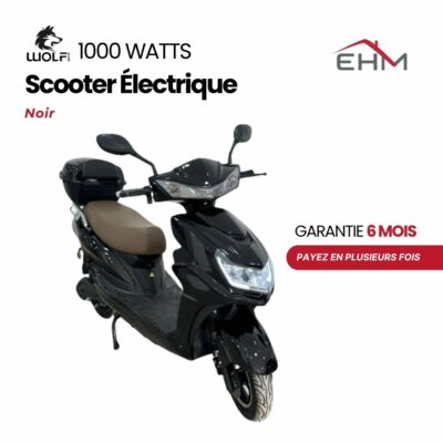 Scooter Électrique WOLF 1000 Watts Avec Coffre - Noir