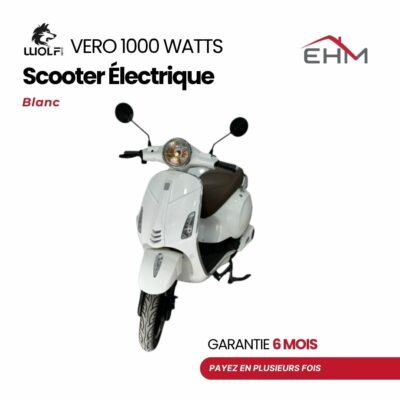 Scooter Électrique WOLF VERO 1000 Watts - Blanc