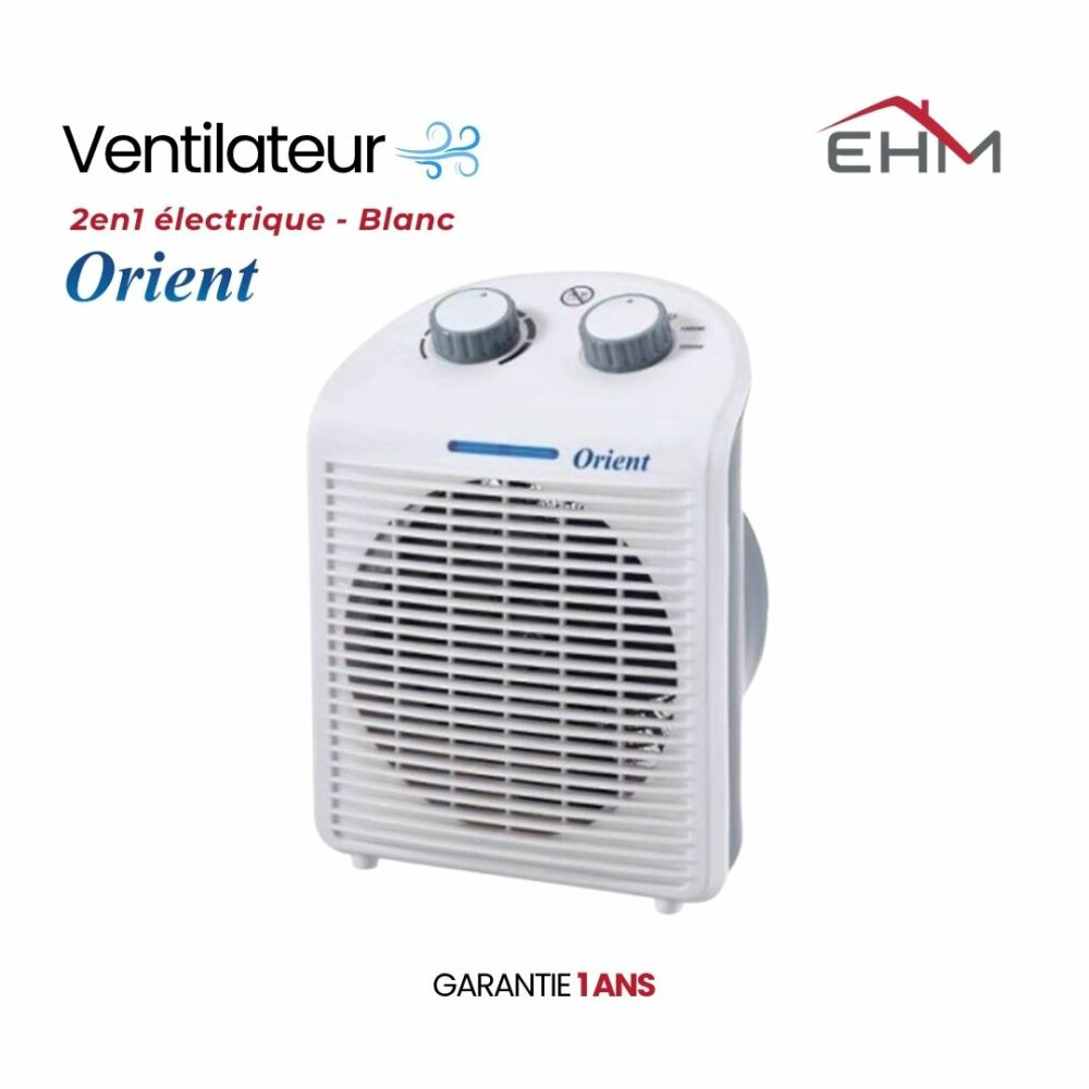 Ventilateur 2en1 électrique ORIENT OCE-1750 - Blanc